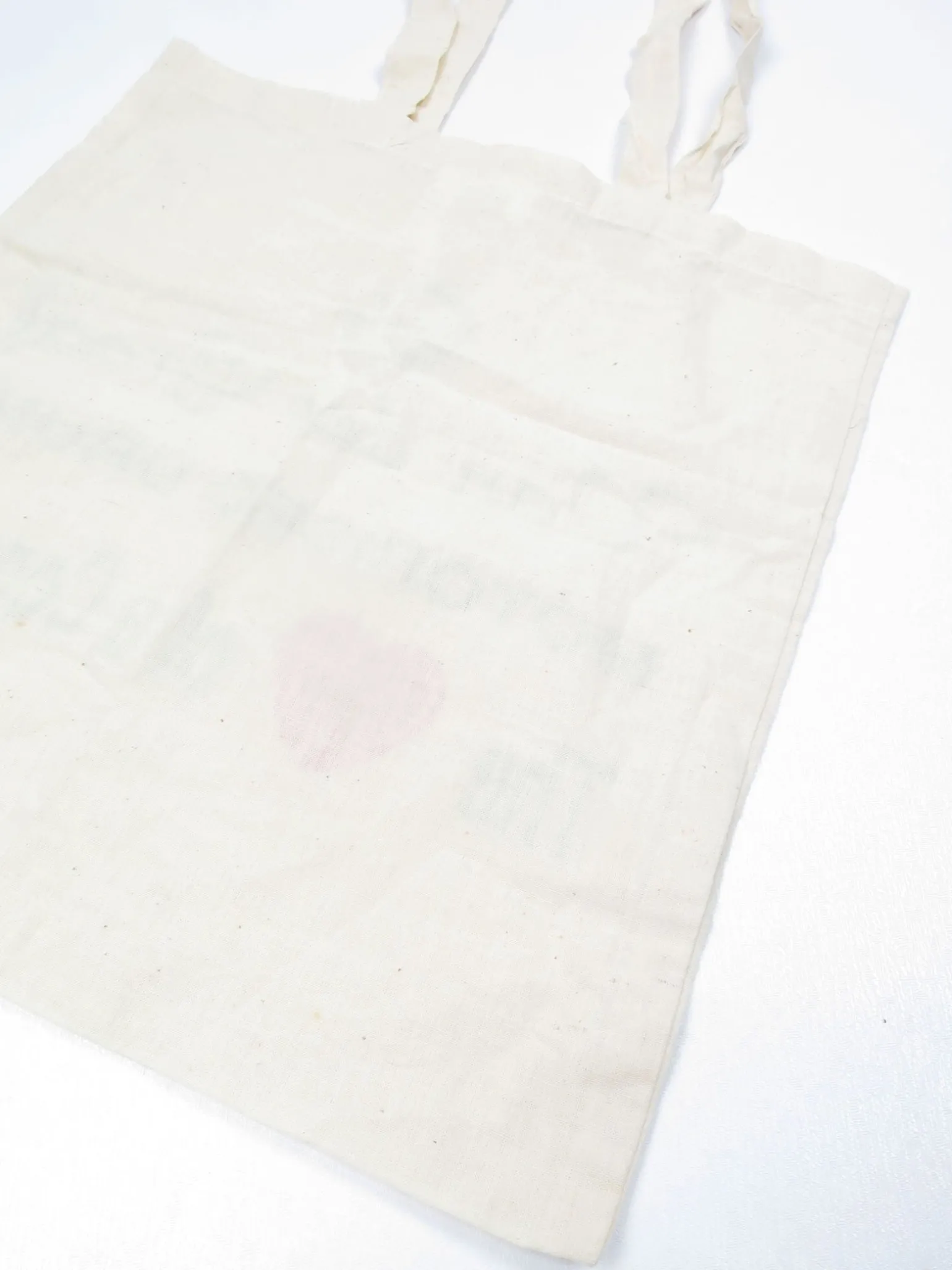 Vintage Cloth Tote Bag Cream With Logo