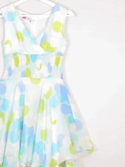 Vintage Colourful Polka Dot 1960s Short Dress 6/8