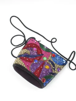 Vintage Colourful 80s Beaded & Sequin Bag