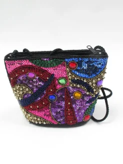 Vintage Colourful 80s Beaded & Sequin Bag