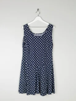 Vintage Cotton Dress Polka Dot L