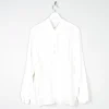 Vintage Cream Blouse With Collar & Rhinestone Detail L/XL