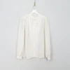 Vintage Cream Embroidered Blouse S/M