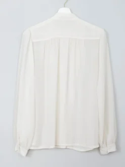 Vintage Cream Embroidered Blouse S/M