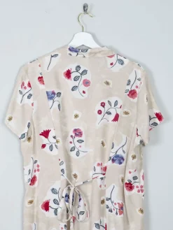 Vintage Cream Floral Dress L/XL