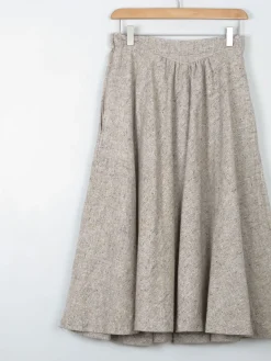 Vintage Cream Melange Tweed Full Skirt 26