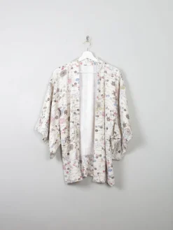 Vintage Cream Printed Kimono S/M