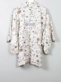 Vintage Cream Printed Kimono S/M