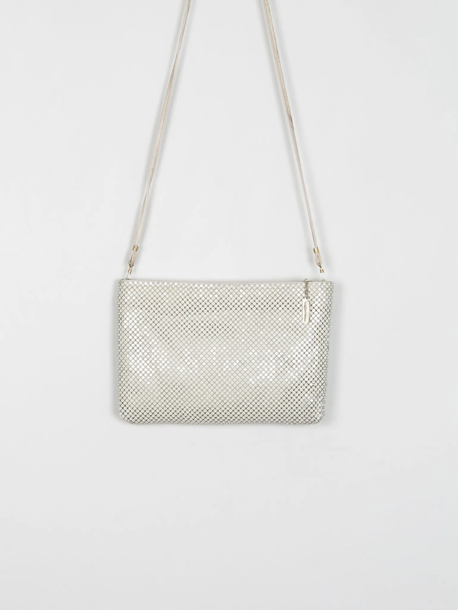 Vintage Cream Whiting & Davis Chain Mail Bag