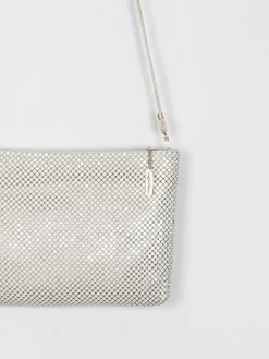 Vintage Cream Whiting & Davis Chain Mail Bag