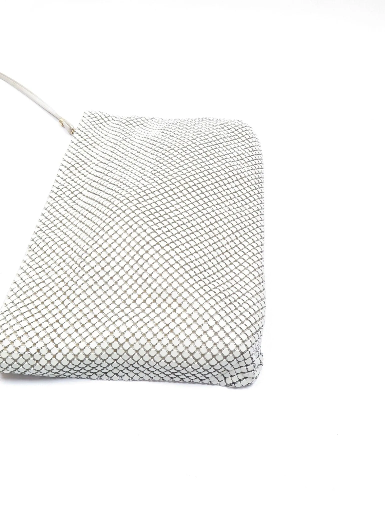 Vintage Cream Whiting & Davis Chain Mail Bag