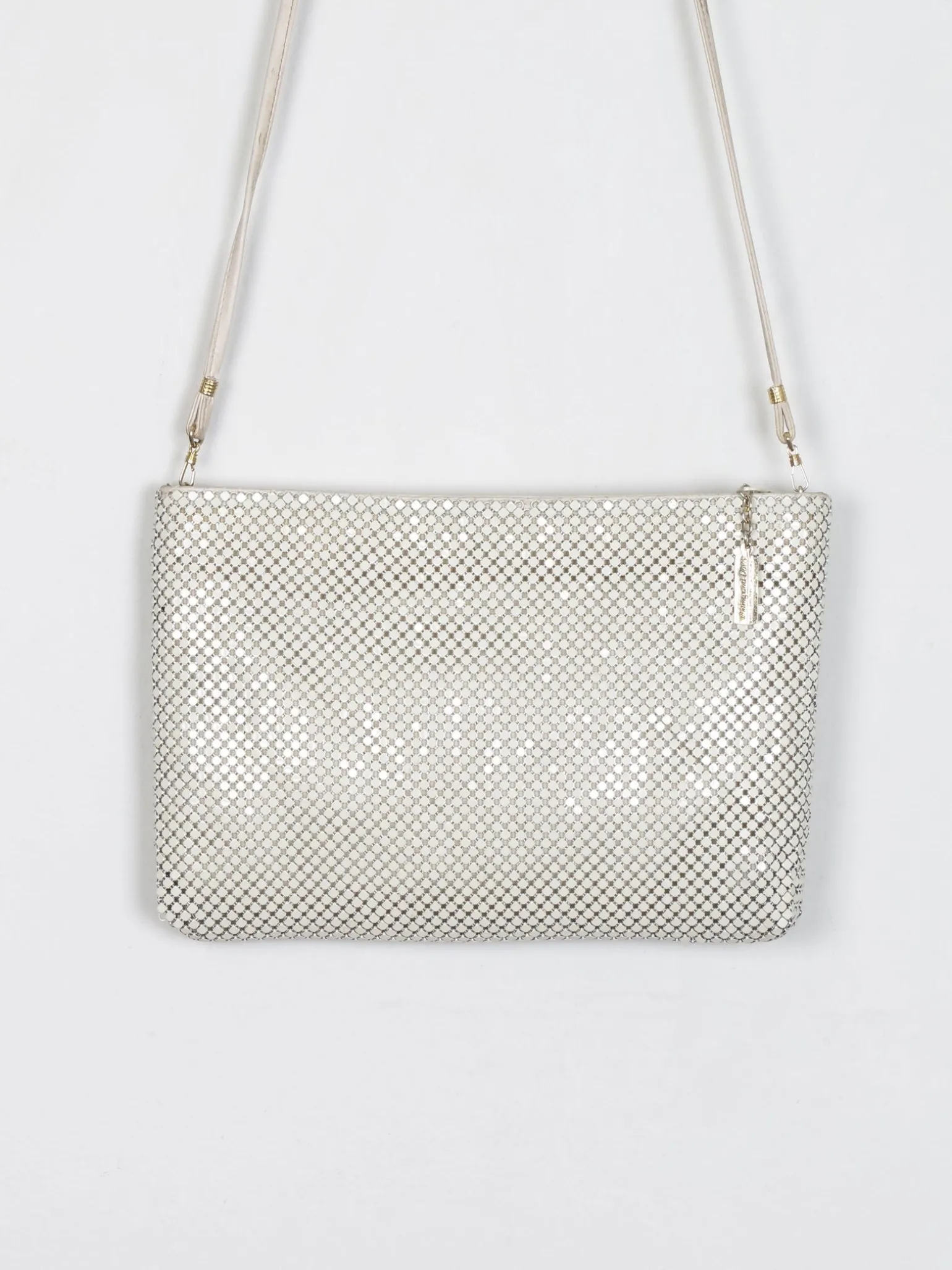 Vintage Cream Whiting & Davis Chain Mail Bag