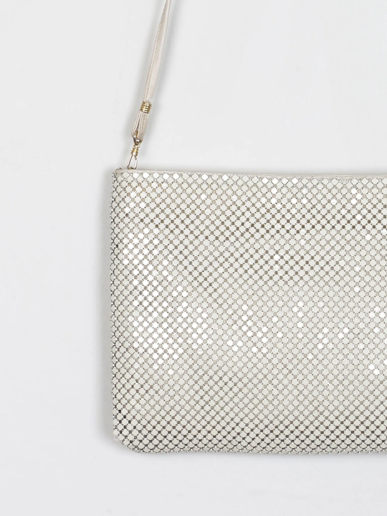 Vintage Cream Whiting & Davis Chain Mail Bag