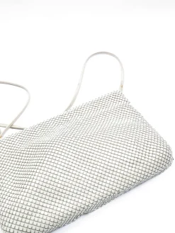 Vintage Cream Whiting & Davis Chain Mail Bag