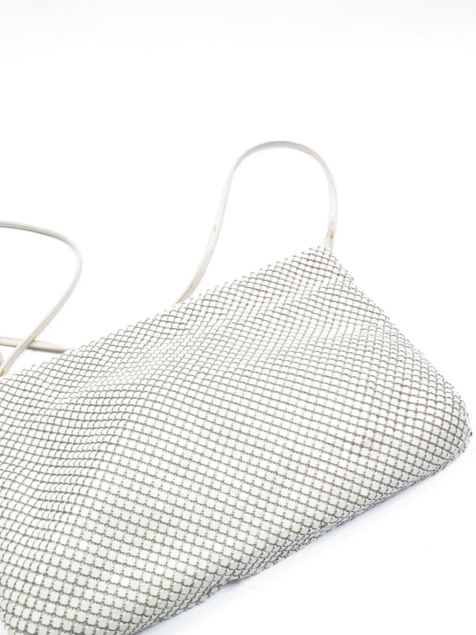 Vintage Cream Whiting & Davis Chain Mail Bag