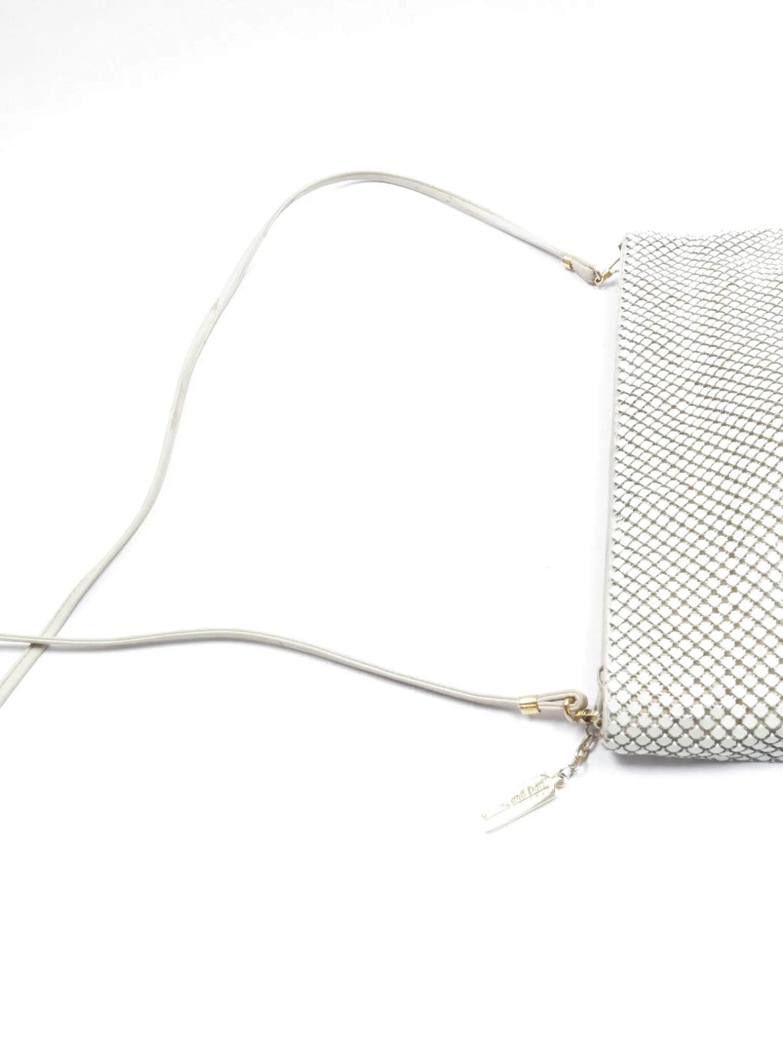 Vintage Cream Whiting & Davis Chain Mail Bag
