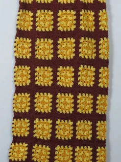 Vintage Crochet Yellow & Brown Skirt S