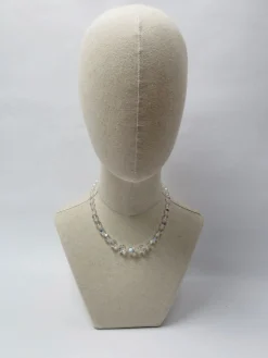 Vintage Crystal Iridescent Crystal Graduated Necklace