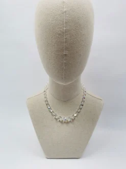 Vintage Crystal Iridescent Crystal Graduated Necklace