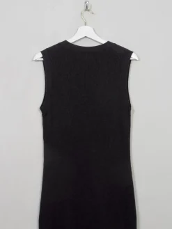 Vintage Dark Grey Ralph Lauren Ribbed Jumper Dress M/L