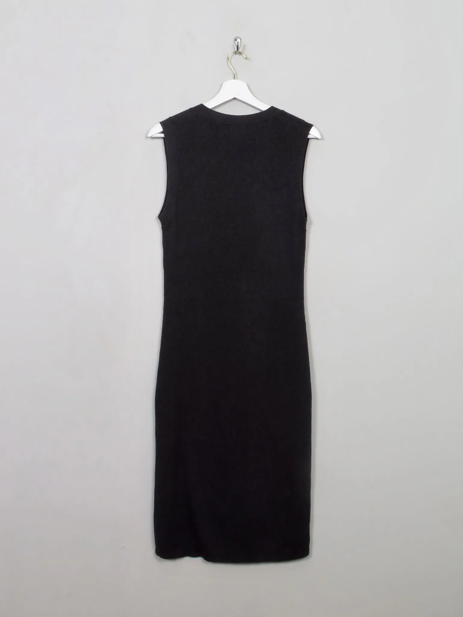 Vintage Dark Grey Ralph Lauren Ribbed Jumper Dress M/L
