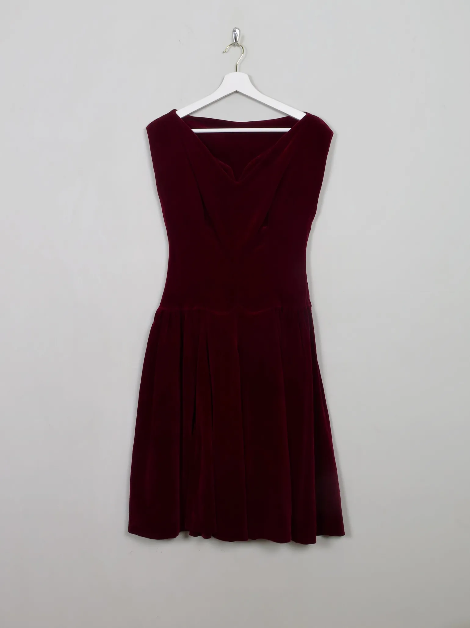 Vintage Dark Red 1950s Velvet Dress XS/S