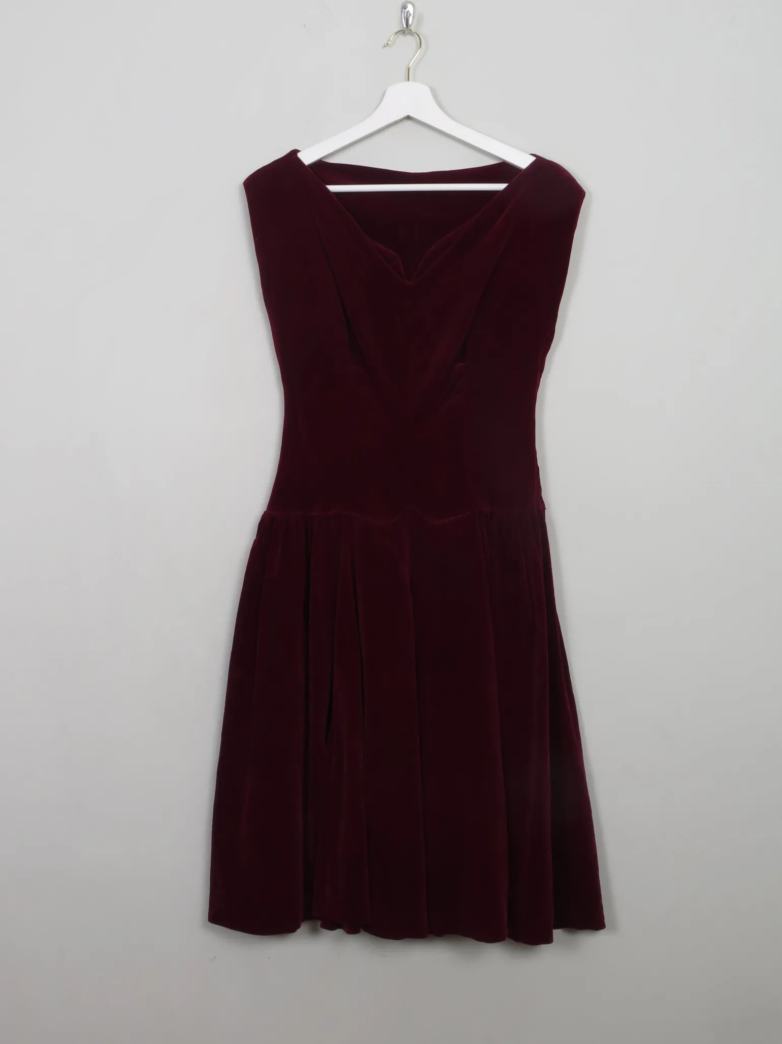 Vintage Dark Red 1950s Velvet Dress XS/S