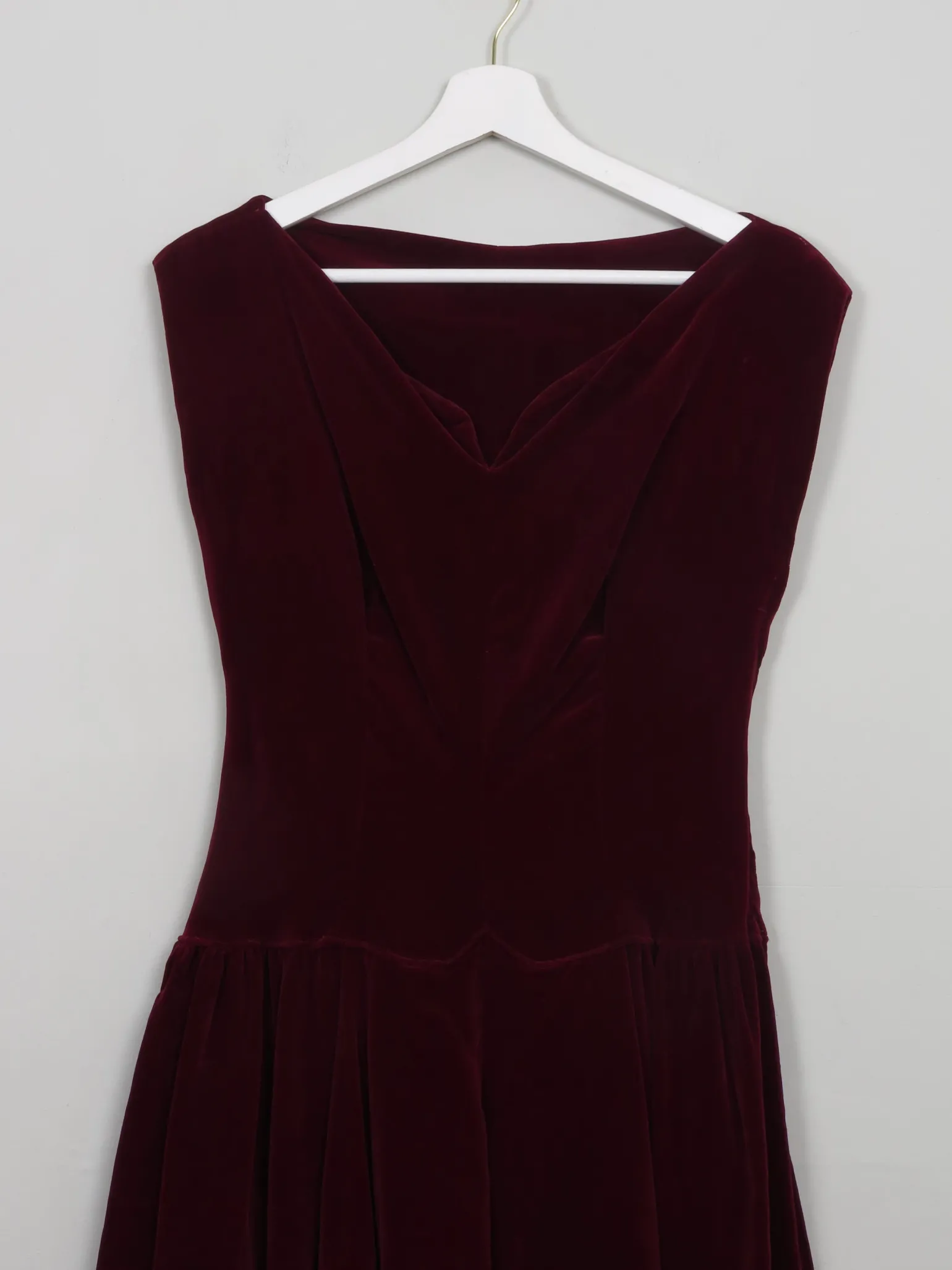Vintage Dark Red 1950s Velvet Dress XS/S