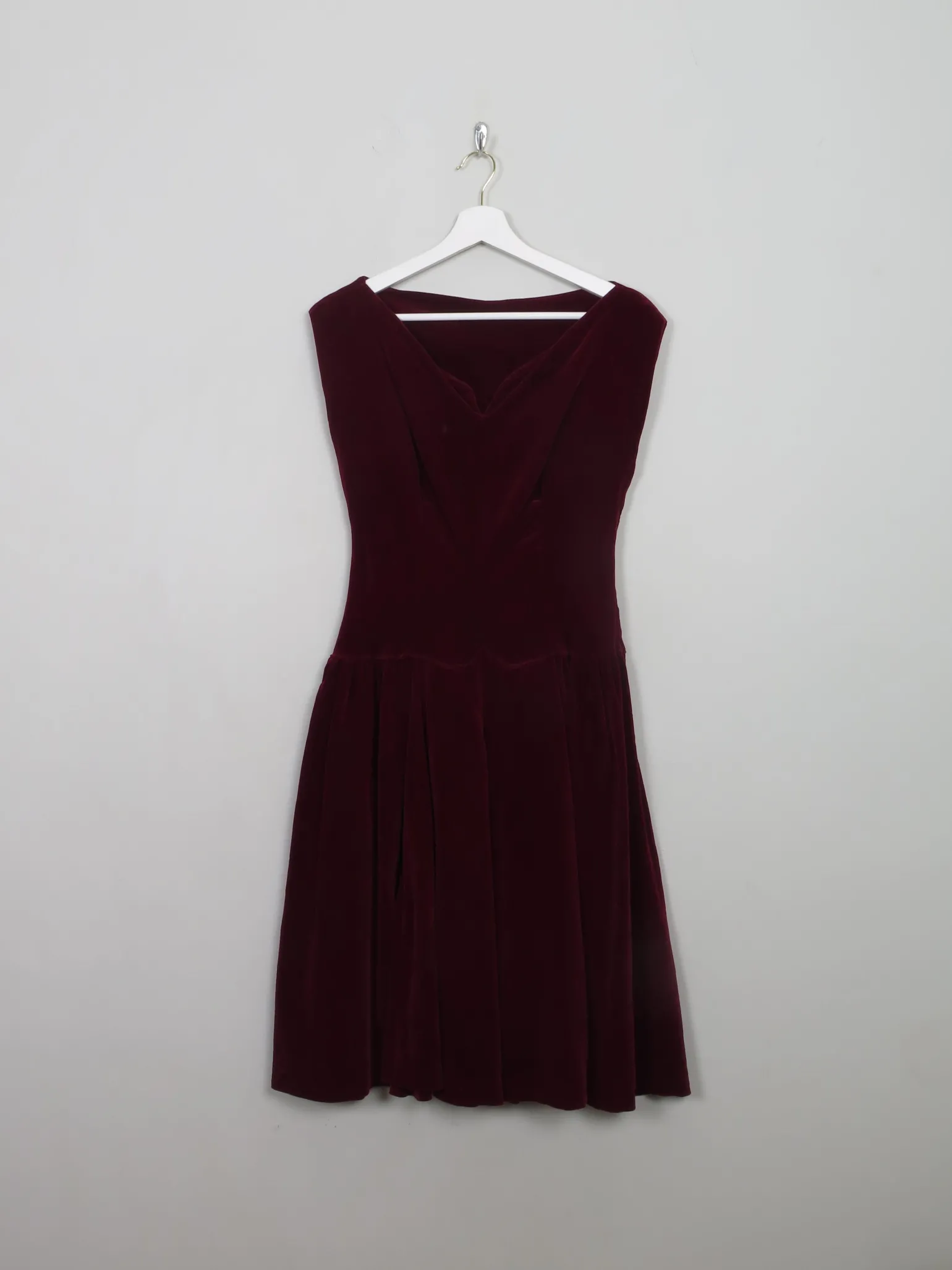 Vintage Dark Red 1950s Velvet Dress XS/S