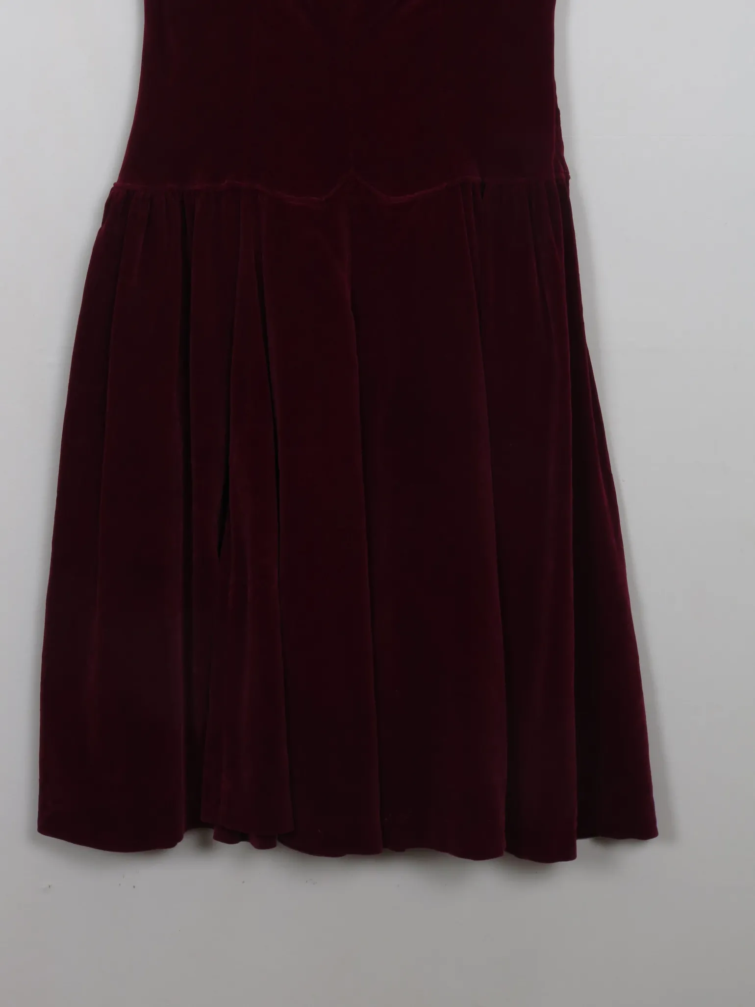 Vintage Dark Red 1950s Velvet Dress XS/S