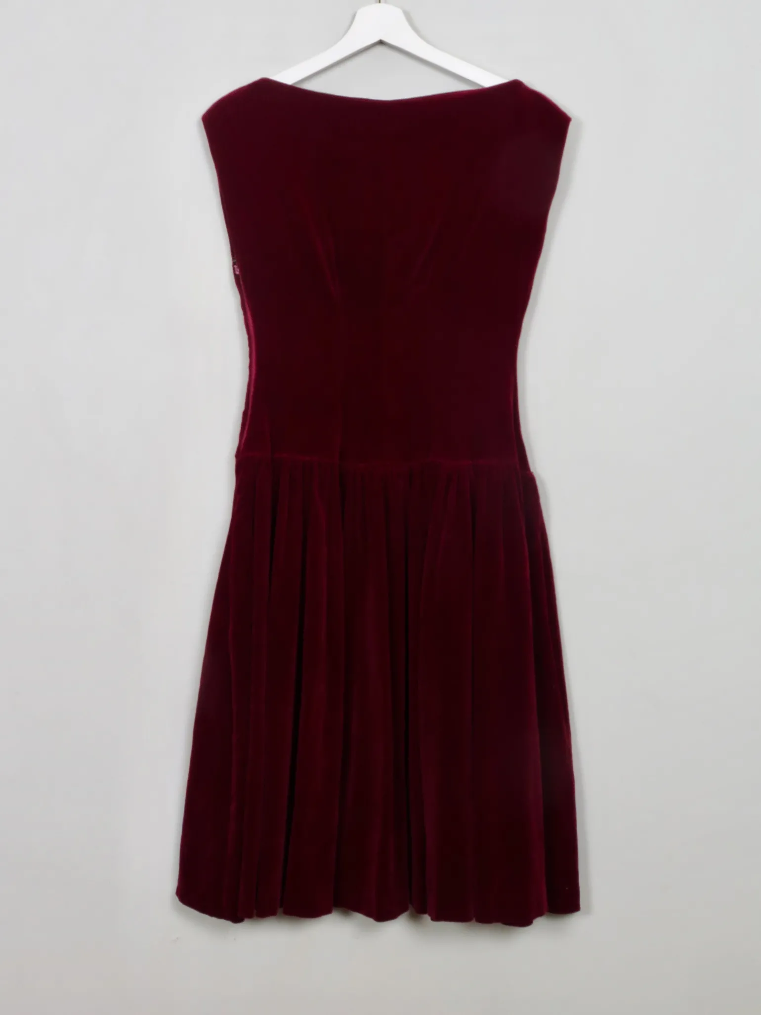 Vintage Dark Red 1950s Velvet Dress XS/S