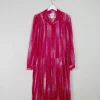 Vintage Dress Pink Semi Sheer Drop Waist M/L