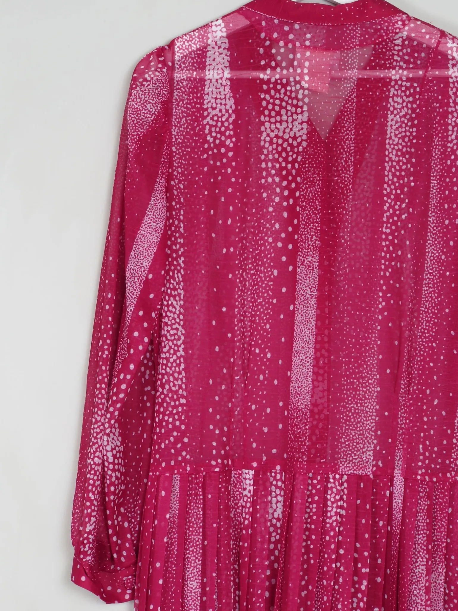 Vintage Dress Pink Semi Sheer Drop Waist M/L