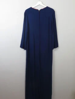 Vintage Embroidered Blue Ethic Kaftan/ Robe Dress S/M