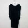 Vintage Emerald Green Velvet Dress S