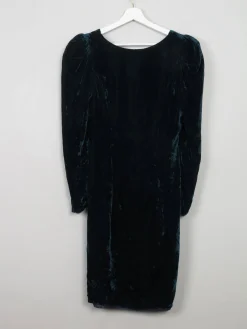 Vintage Emerald Green Velvet Dress S