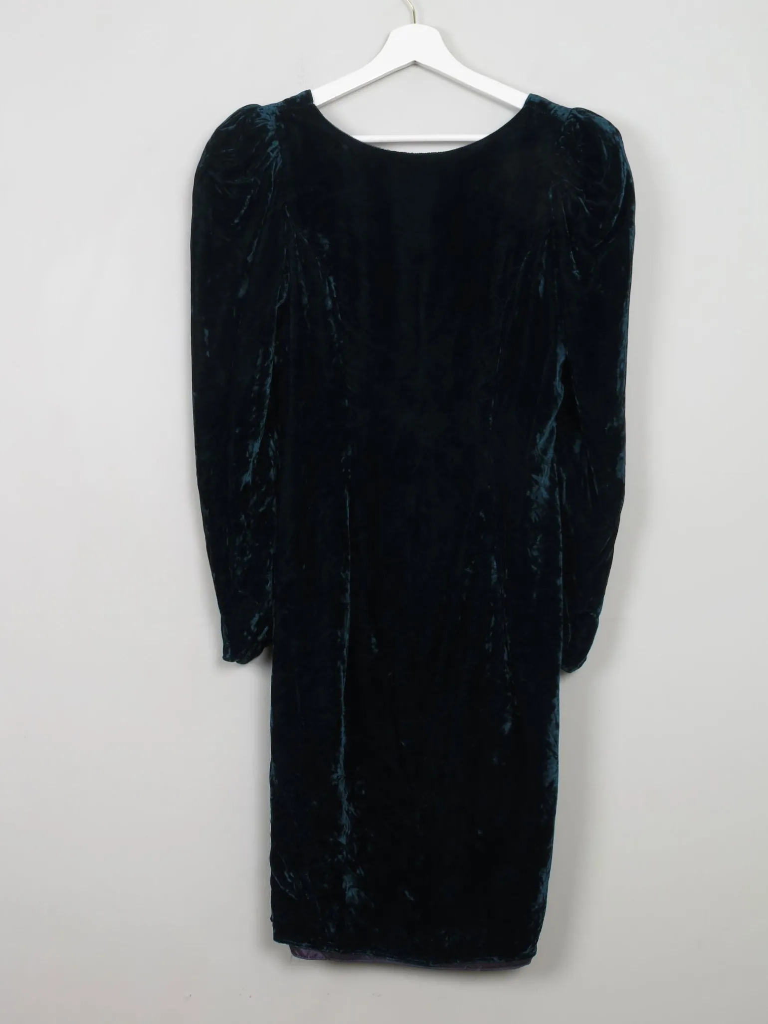 Vintage Emerald Green Velvet Dress S