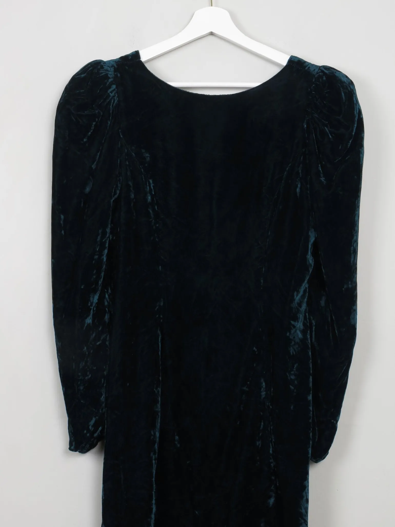 Vintage Emerald Green Velvet Dress S