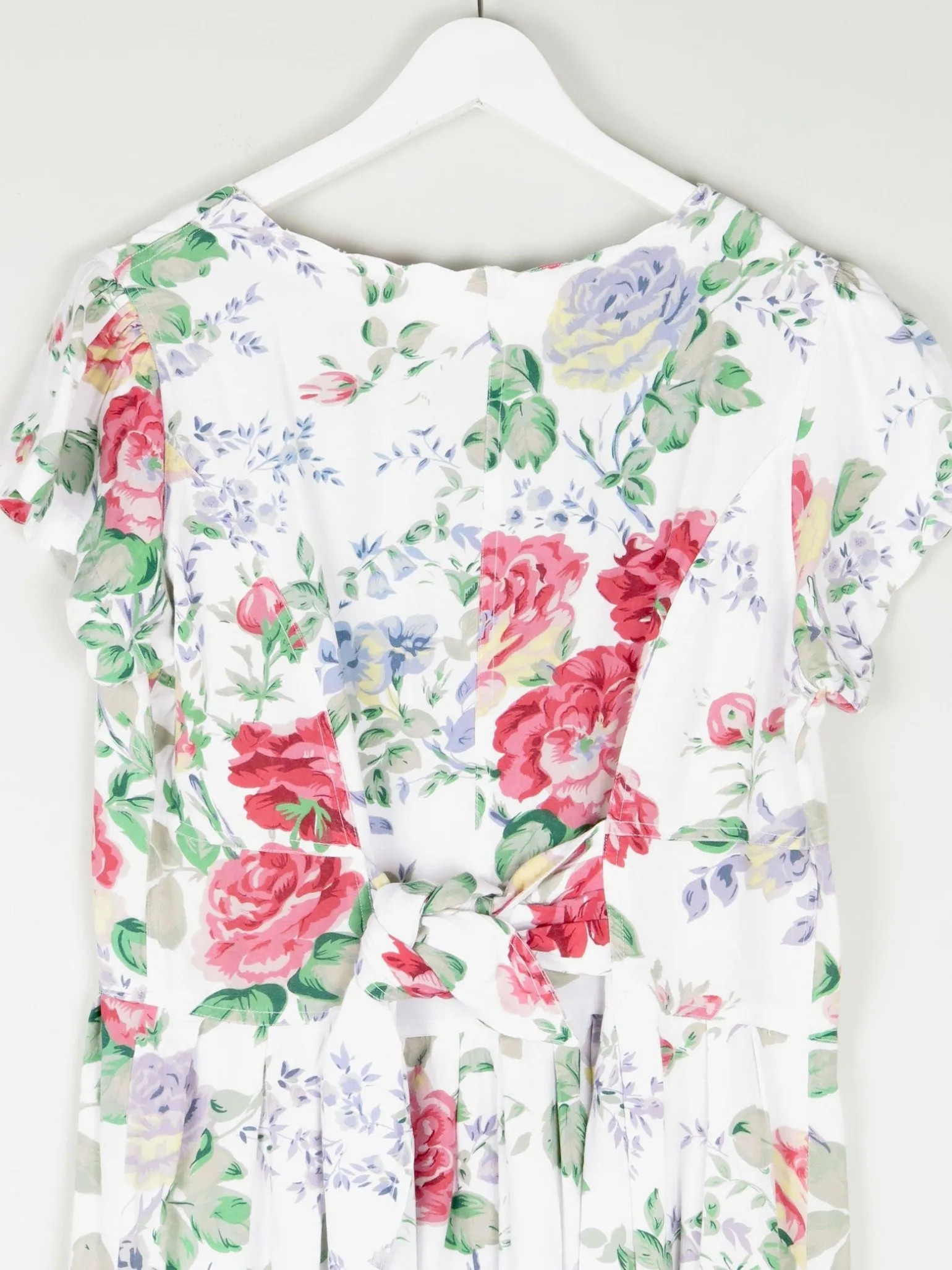 Vintage Floral Button Down 1980s Dress 12/14