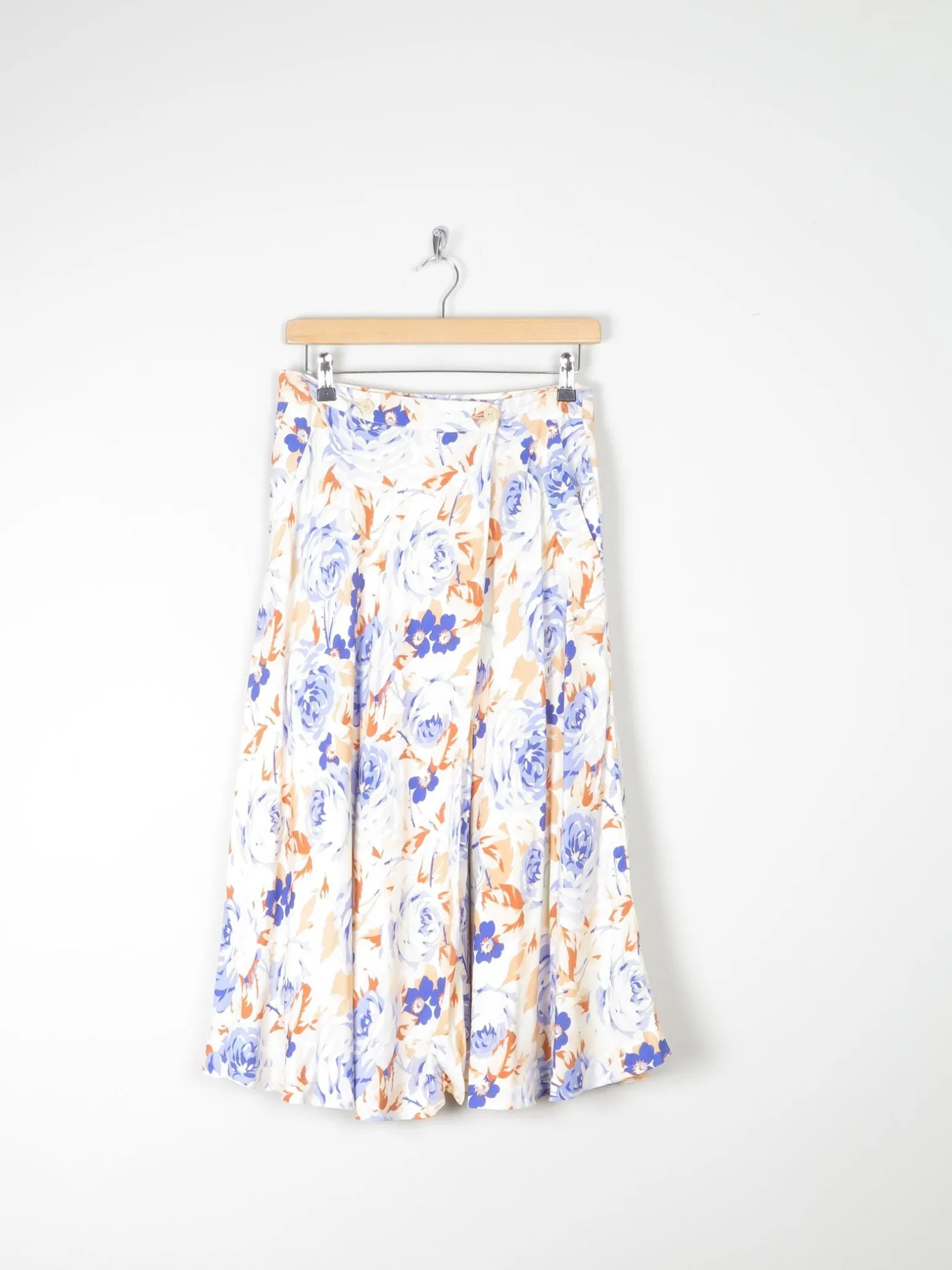 Vintage Floral Cacharel 1970s Knee Length Skirt 8/10