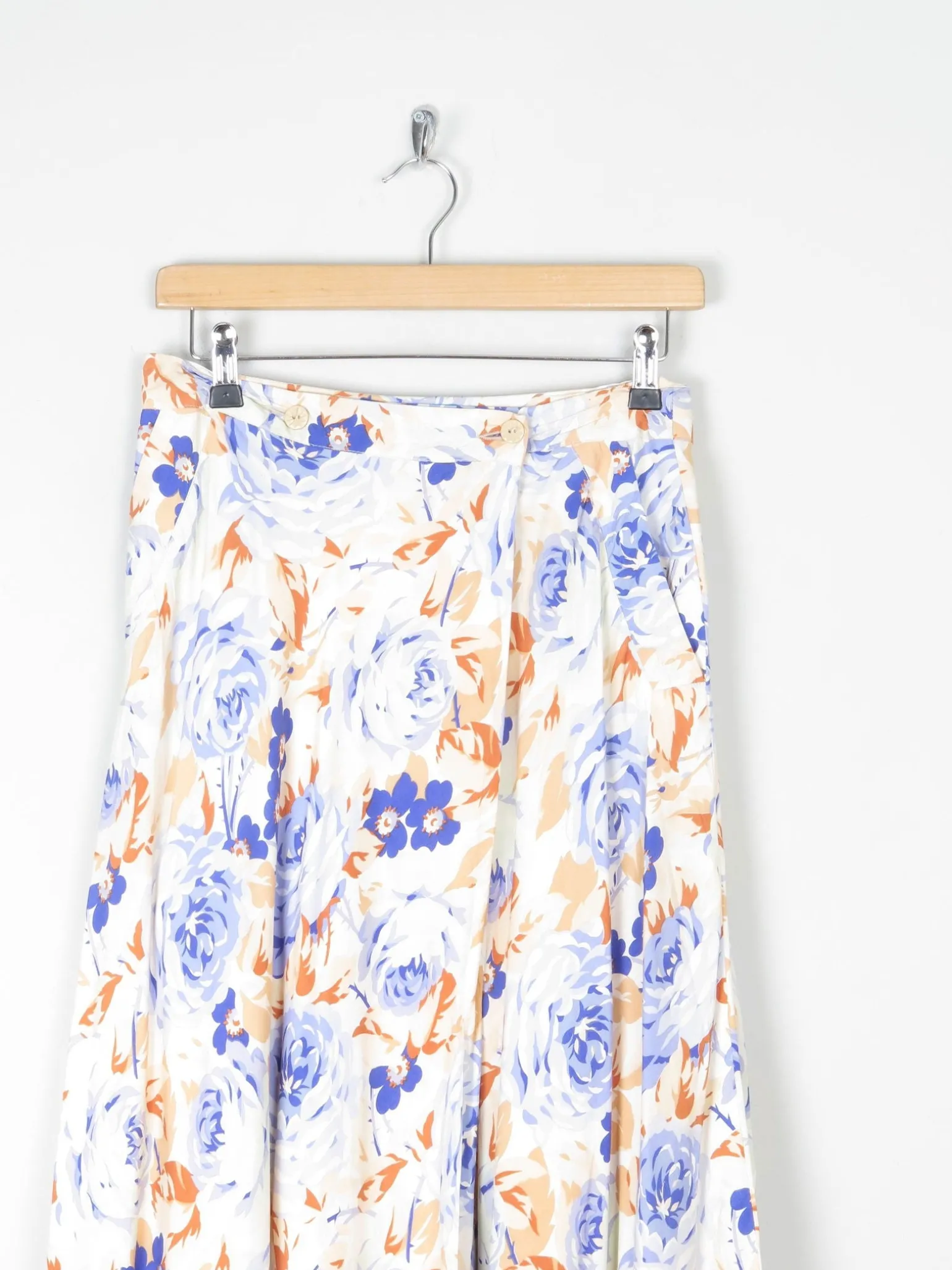 Vintage Floral Cacharel 1970s Knee Length Skirt 8/10