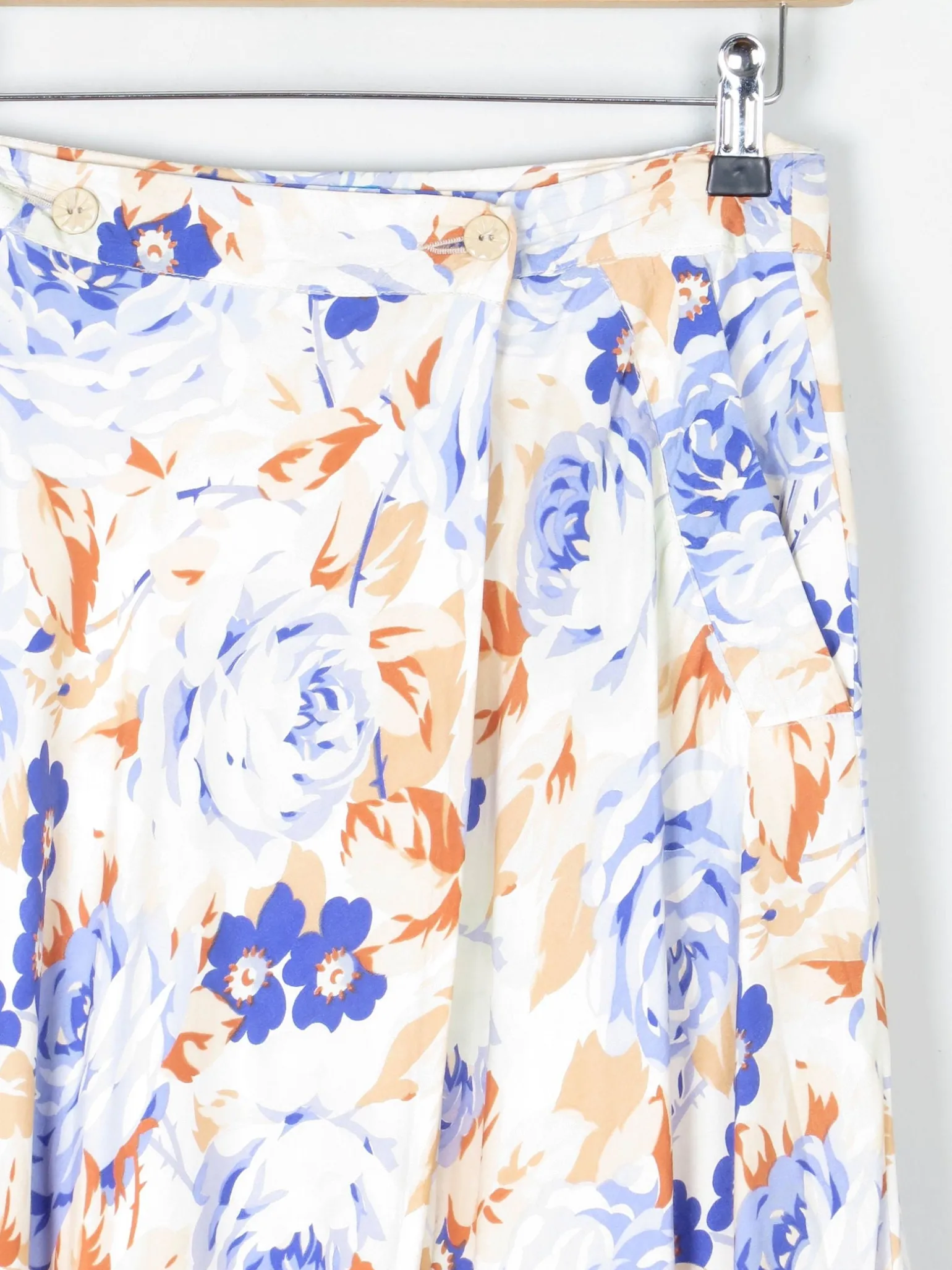 Vintage Floral Cacharel 1970s Knee Length Skirt 8/10