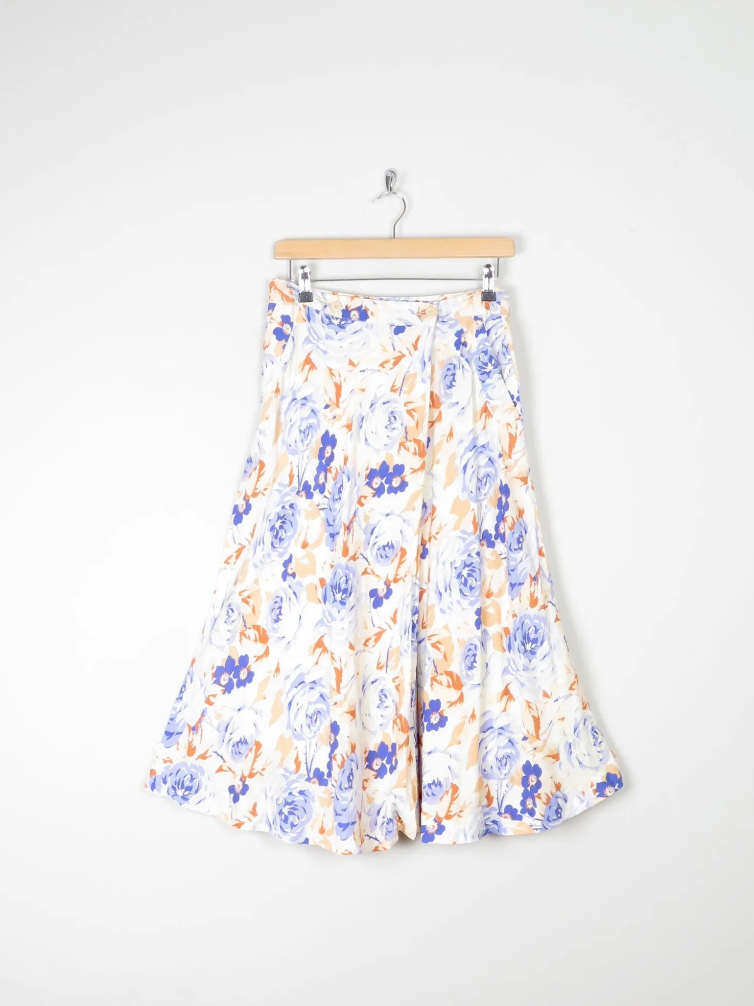 Vintage Floral Cacharel 1970s Knee Length Skirt 8/10