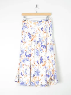 Vintage Floral Cacharel 1970s Knee Length Skirt 8/10