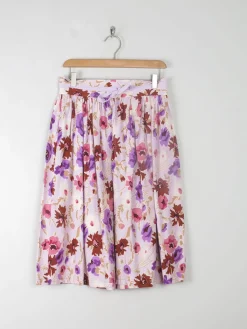 Vintage Floral Printed Skirt 8/10