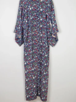 Vintage Full Length Botanical Print Kimono M
