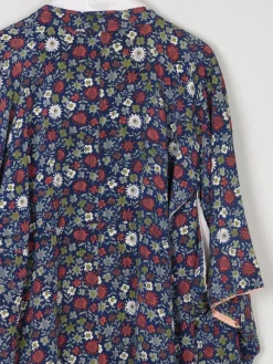 Vintage Full Length Botanical Print Kimono M