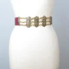 Vintage Gold & Wine Waisted Belt S/M