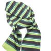 Vintage Green & Navy Satin Finish Scarf
