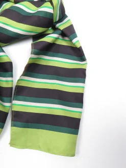 Vintage Green & Navy Satin Finish Scarf